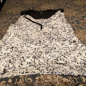 Torrid sheer black and blue blouse